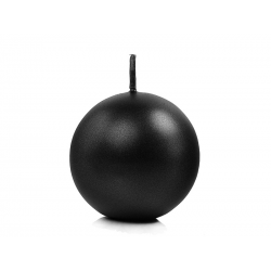 BOUGIE - Boule noire (6cm)...