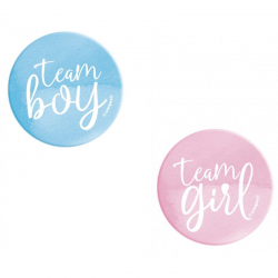 BADGE - Team girl/Team boy...