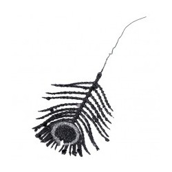 PLUME DE PAON - Noir (5cm)