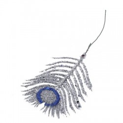 PLUME DE PAON - Argent (5cm)
