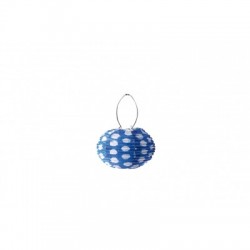 LAMPION - A pois bleu royal...