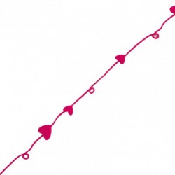COEUR - Fushia 4,50cm x 1,55m