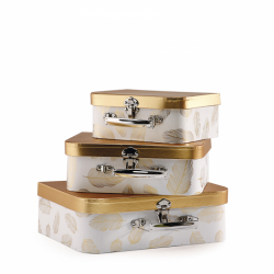 VALISE - Blanche avec plume...