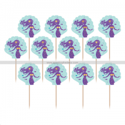 CAKE TOPPER - Sirène x 24...