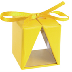 BOITE CADEAU - Jaune x 4