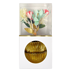KIT CUP CAKE - Fleurs x 24
