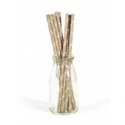 PAILLE - Etoile grise x 10...