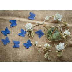 CONFETTIS - Papillon bleu...