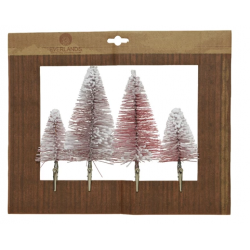SAPIN - Rouge enneigé x 4...