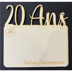 Carte bois - 15/15cm - 20...