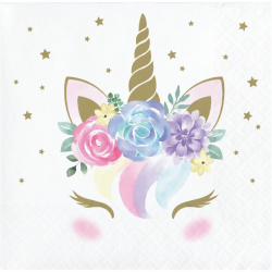 SERVIETTE - Licorne x 16...