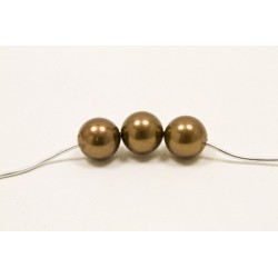 PERLE - Marron x 12 (percée...