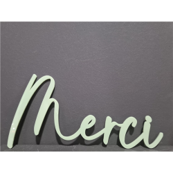 LETTRAGE/MOT - Merci vert...