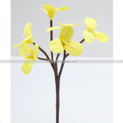 FLEUR - Jaune 6 fleurs (16cm)
