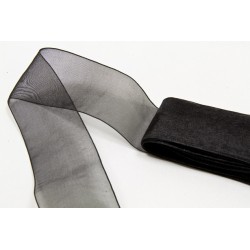 RUBAN - Noir (orgnza 40mm x...