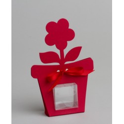 POT DE FLEUR - Rouge  x 6