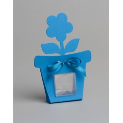 POT DE FLEUR - Turquoise  x 6