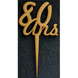 TOPPER - 80 ans (en bois...