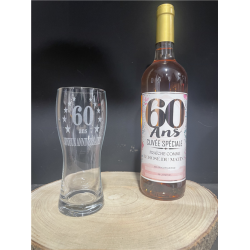 VERRE À BIÈRE - 60 ans sa...