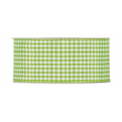 RUBAN - Vichy vert prairie...