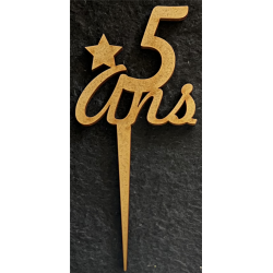 TOPPER - 5 ans (en bois 6cm...