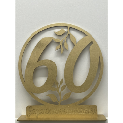 CENTRE DE TABLE - 60 ans or...