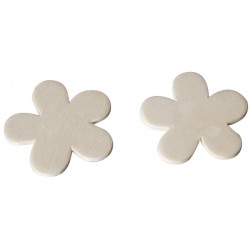 FLEURS EN BOIS - Ivoire x 10