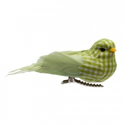 OISEAU - Vichy vert anis et...
