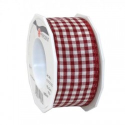 RUBAN - Vichy bordeaux et...