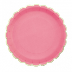 ASSIETTE - Festonnée rose...