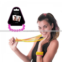 BRACELET - Perle rose fluo...