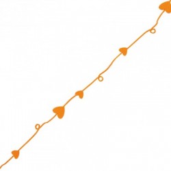 COEUR - Orange 4,50cm x 1,55m