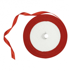 RUBAN - Rouge (satin double...