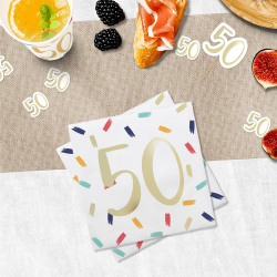 SERVIETTE - 50 confettis...