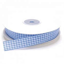 RUBAN - Vichy bleu ciel et...