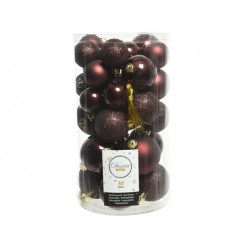 DECOR SAPIN - Boule acajou...