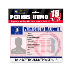 PERMIS - 18 ans pour garçon...