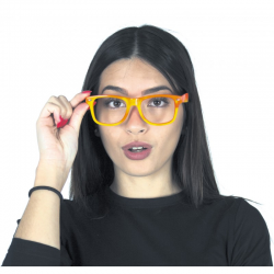 LUNETTE - Orange fluo sans...
