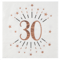 SERVIETTE - 30 ans rose...