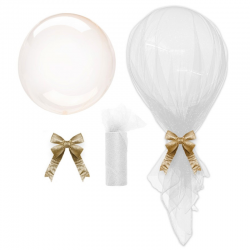 RUBAN/ROULEAU - Tulle blanc...