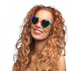 LUNETTE - Coeur multicolore...