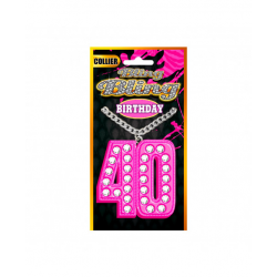 COLLIER - 40 ans rose et...