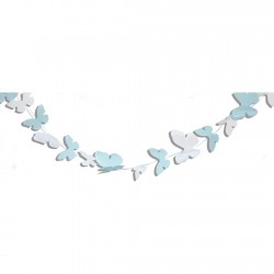 PAPILLON - Bleu et blanc 3D...