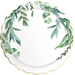 ASSIETTE - Eucalyptus x 8...