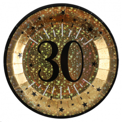ASSIETTE - 30 ans or/noir...