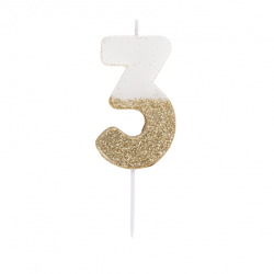 BOUGIE - Chiffre 3 dégradé...