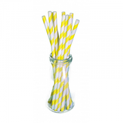 PAILLE - Jaune à rayure...