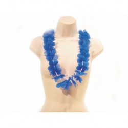 COLLIER HAWAI/A FLEURS - Bleu