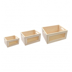 CAGETTE - En rotin et bois...