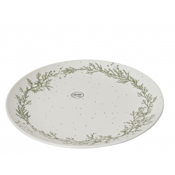 ASSIETTE - Motif feuillage...